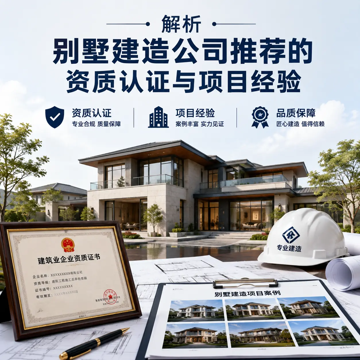 解析 六盘水 别墅建造公司推荐的资质认证与项目经验