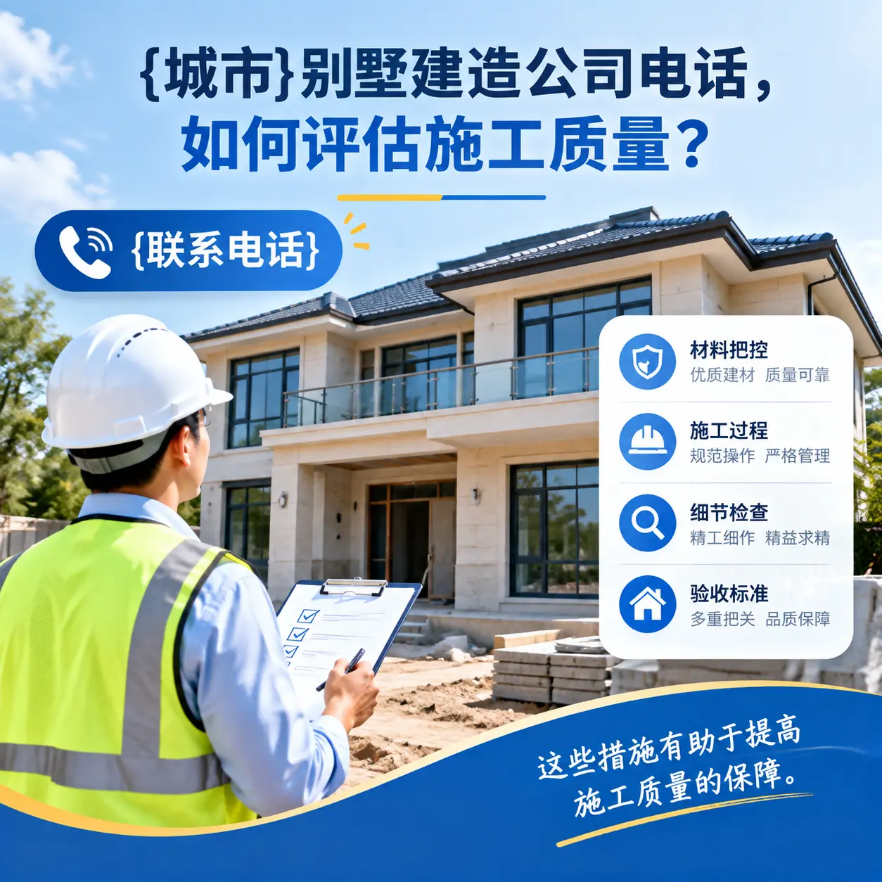 六盘水别墅建造公司电话,如何评估施工质量?