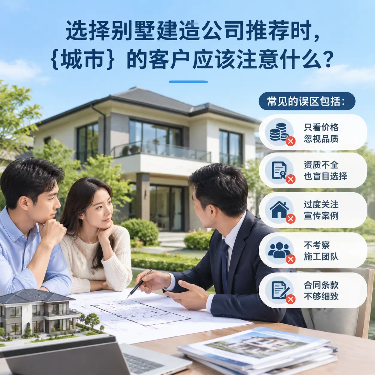 选择别墅建造公司推荐时,六盘水 的客户应该注意什么?