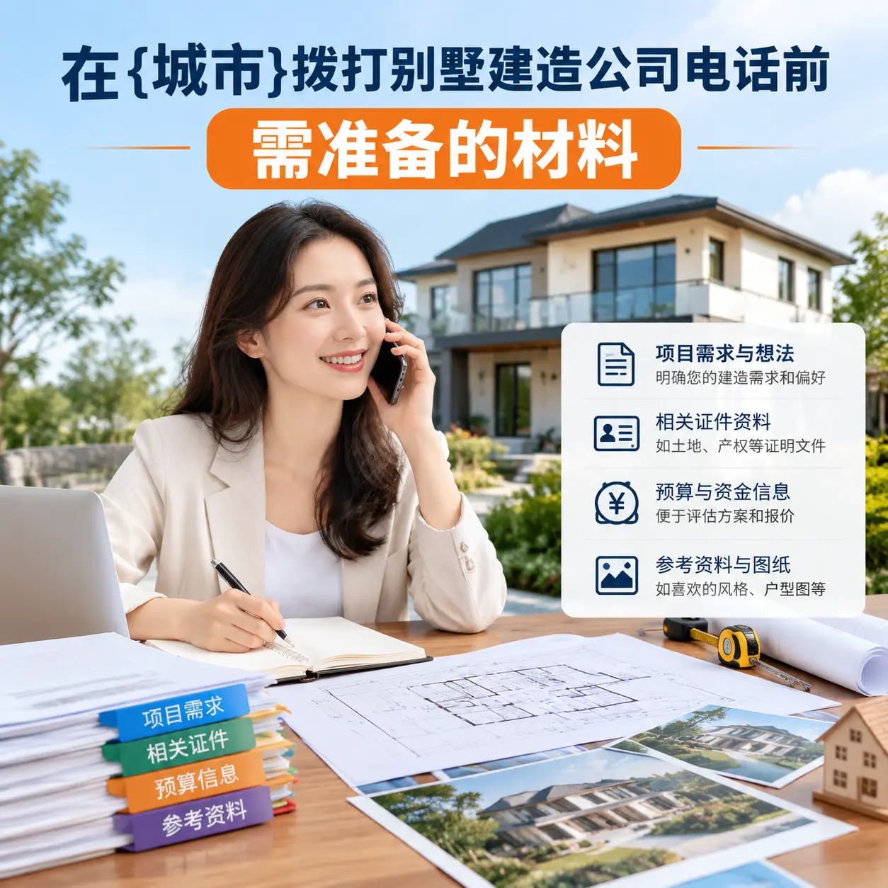 在六盘水拨打别墅建造公司电话前需准备的材料