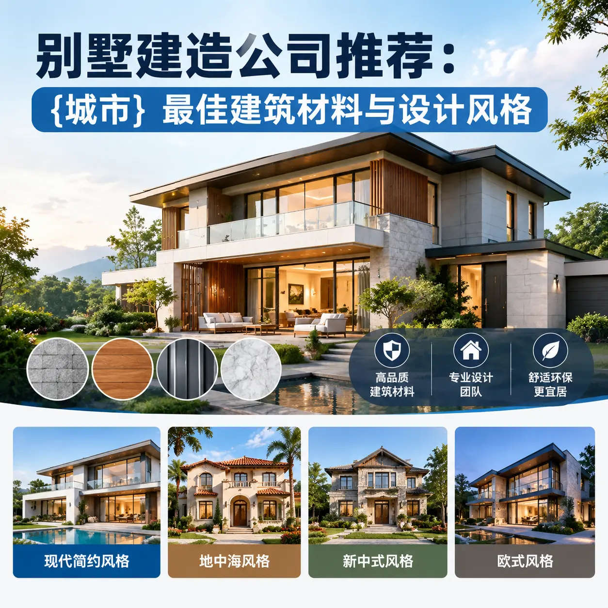 别墅建造公司推荐： 六盘水 最佳建筑材料与设计风格