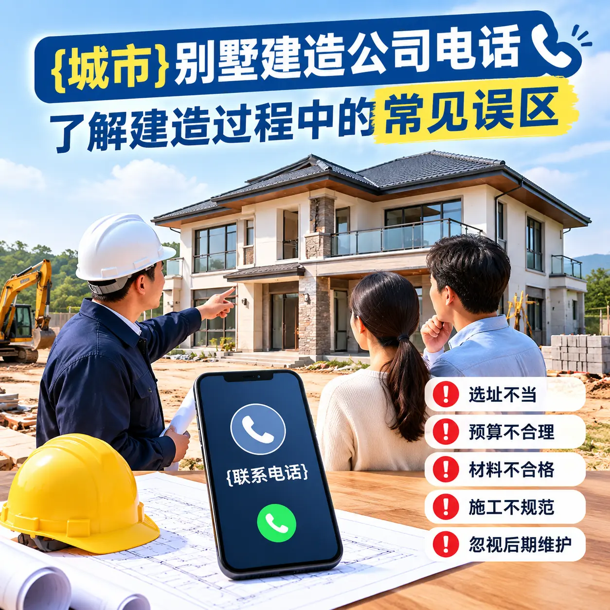 六盘水别墅建造公司电话,了解建造过程中的常见误区