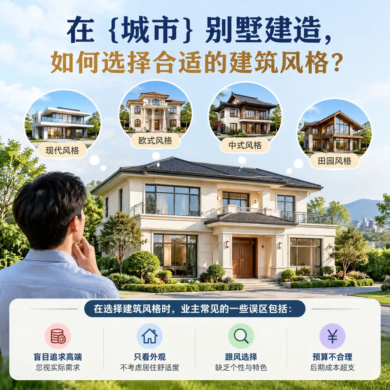在 六盘水 别墅建造，如何选择合适的建筑风格？